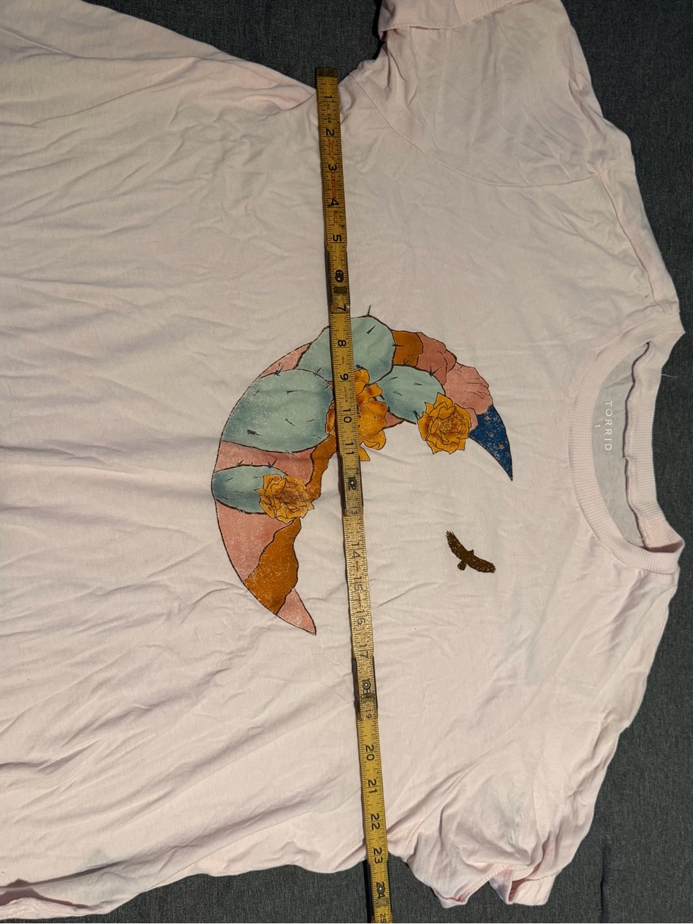 torrid Light Pink Crescent Cactus Graphic Tee - Picture 3 of 4